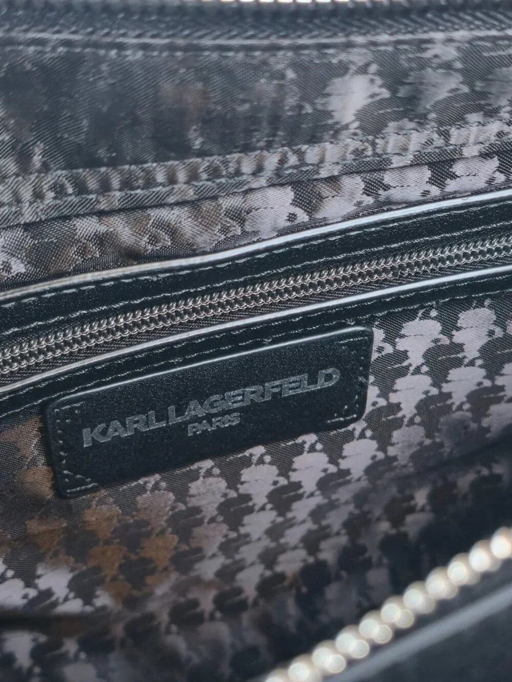 Karl Lagerfeld Paris Women's Maybelle Checkerboard Satchel Bag - Picture 7 of 10